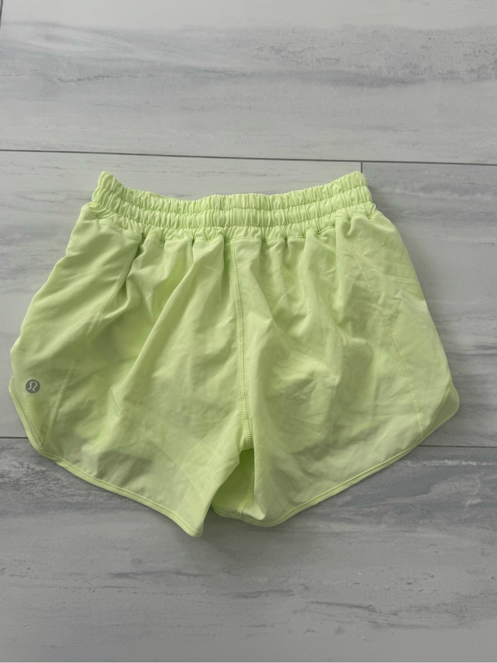 lululemon athletica Neon Yellow Hotty Hot Athletic Running Shorts